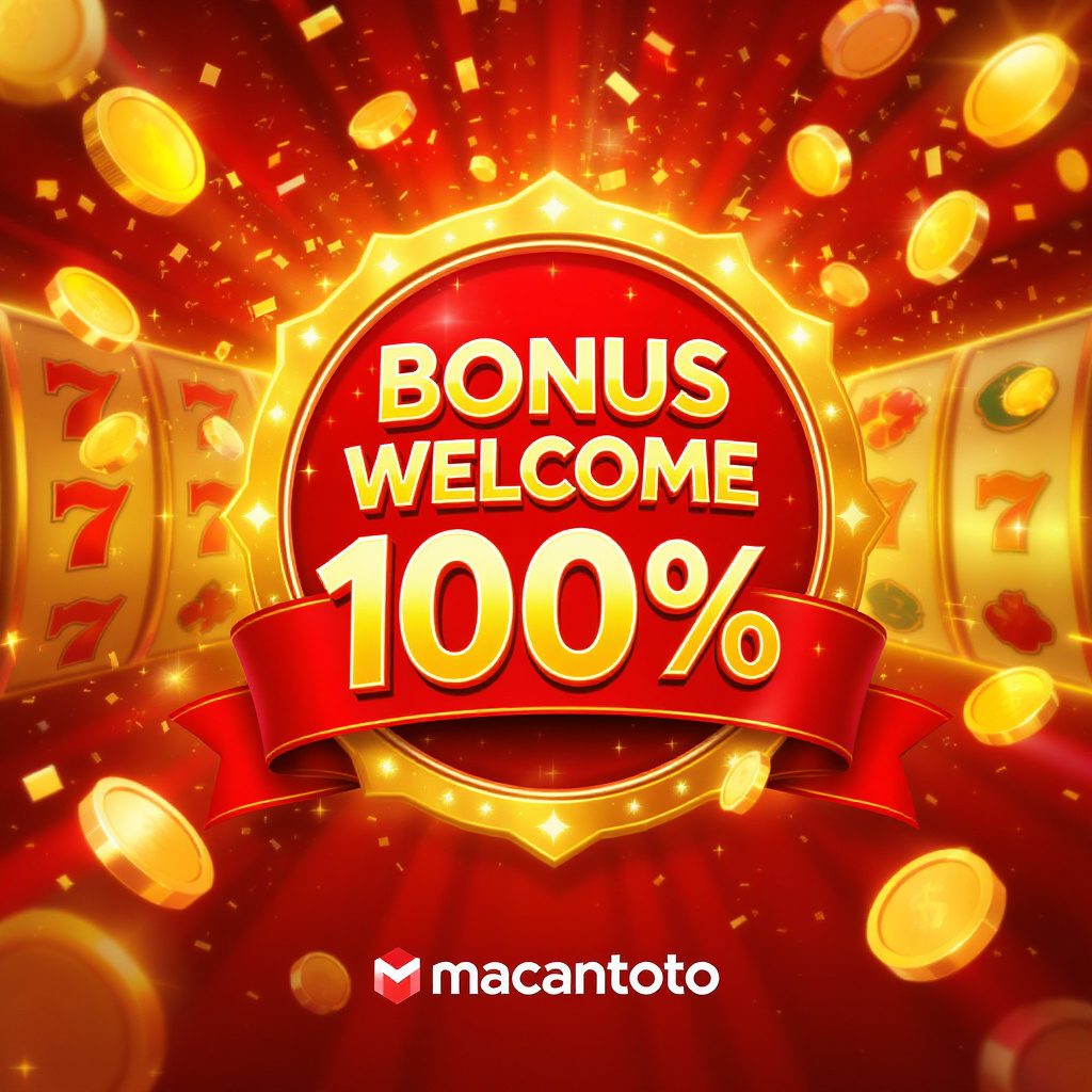 Bonus Welcome 100% Macantoto - Banner promosi